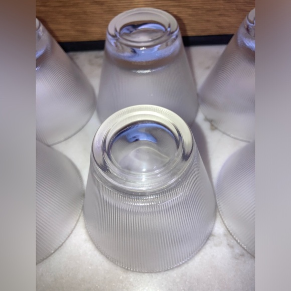 SIX Vintage Federal 1950’s Ribbed Norse Punch Glass Cups Mid Century Modern MCM - Picture 12 of 12